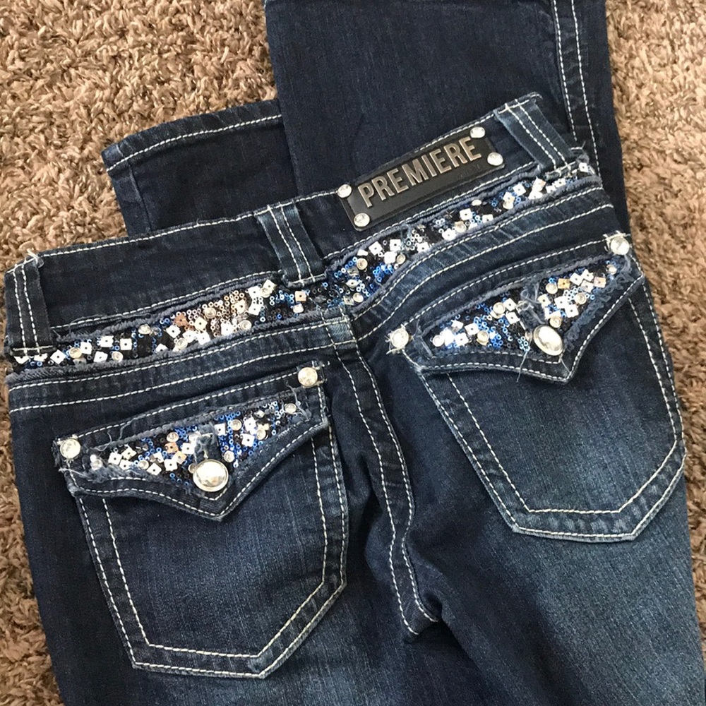 Dark blue jeans